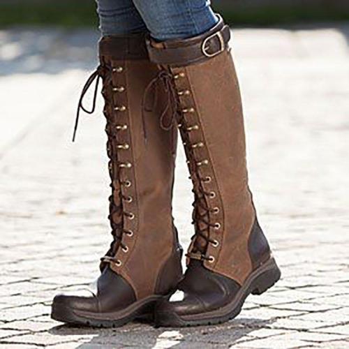 Women's Vintage Casual Leather Riding Boots