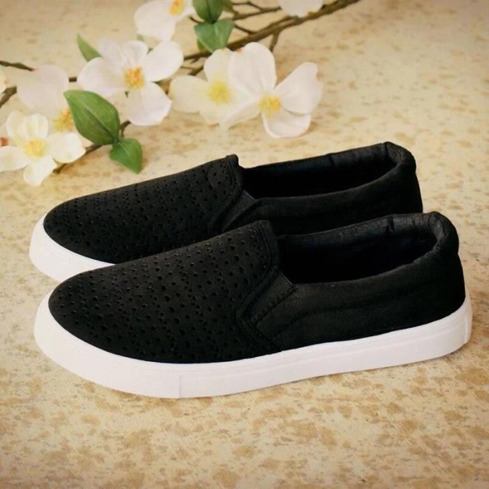 Spring Women Flats Shoes Platform Sneakers Shoes Woman Leather  Shoes Slip On Flats