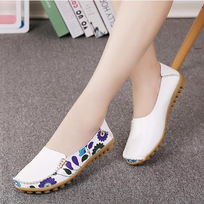 Genuine leather casual shoes woman loafers 2020 fashion comfortable women shoes woman flats plus size walking zapatillas mujer