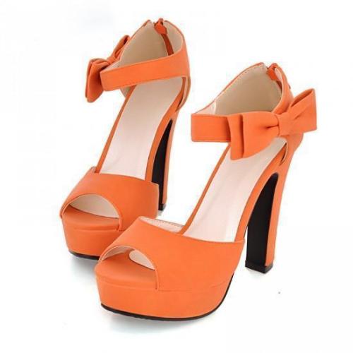 Cute Candy Color Fish Mouth High Heels Shoes