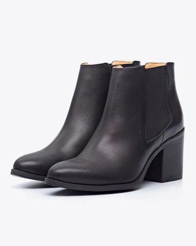 Solid Chunky Chelsea Ankle Boots