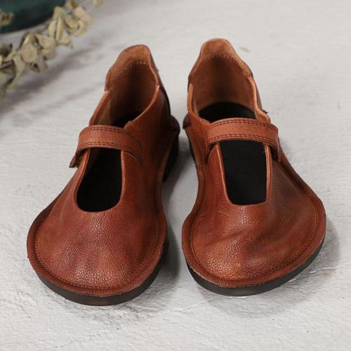 Magic Tape New Flats Vintage Comfy Round Toe Shoes