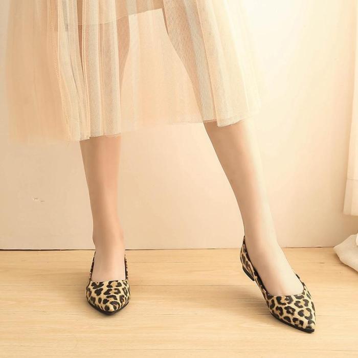 High Quality 2019 Summer Spring New Korean Women's Fashion Leopard Print Lady Flats Driving Shoes Female YX0021