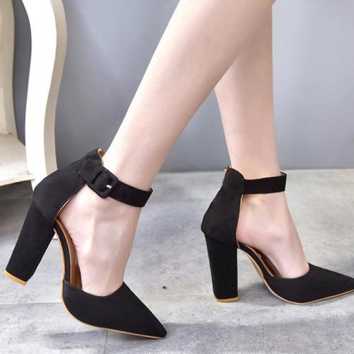 Suede Thick Heels Wedding Party Shoes