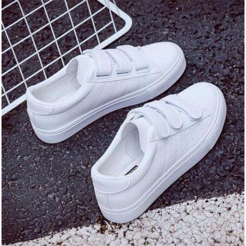 cuteshoeswearShoes Woman New Fashion Women Shoes Casual High Platform Hole PU Leather Striped Simple Women Casual White Shoes Sneakers