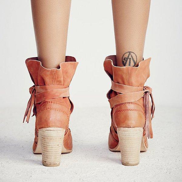 Fashion Tassel Chunky Heel Artificial Leather Spring/fall Boots