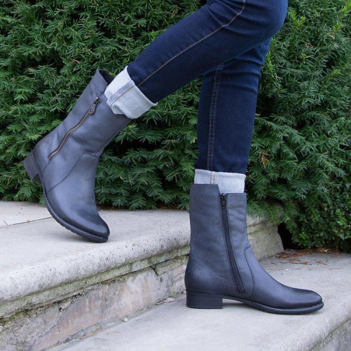 Women Zipper Casual Daily Boots