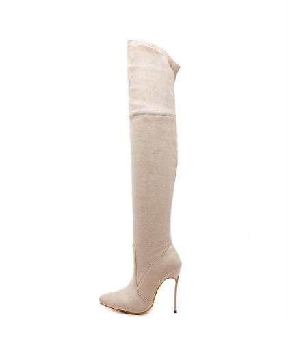 Slim Elastic Thigh High Boots Stiletto Heel 8927