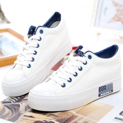 2018 Women New Fashion Platform Canvas Shoes Casual Ladies Casual Shoes Female Footwear Breathable Women Shoes CLD914