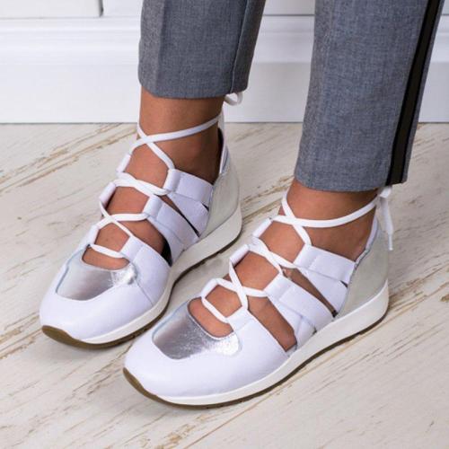Athletic Style Lace Up Spring Sneakers