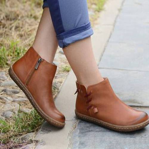 Flat Heel Daily Boots Loafers