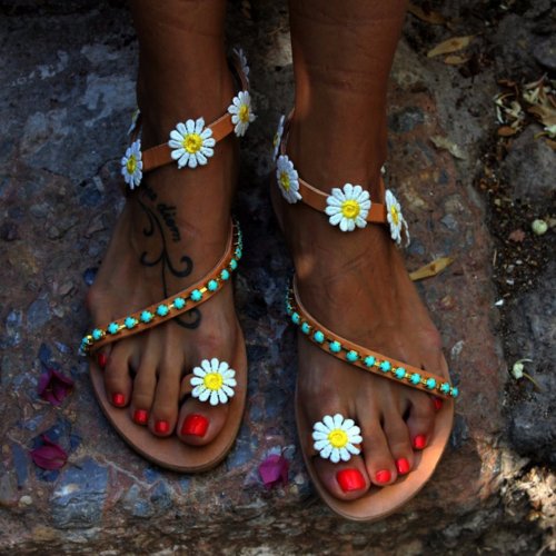 Casual Flora Plus Size Boho Sandals