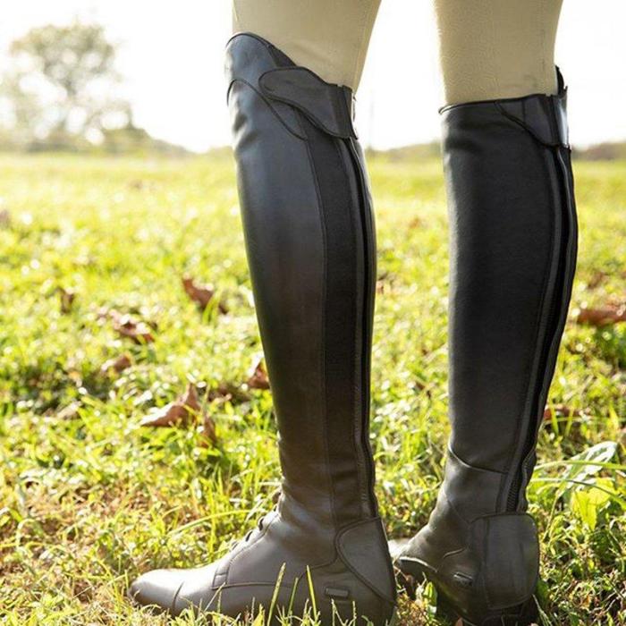 Women's leather riding boots