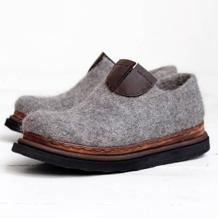 Women Winter Slip-On Casual Woolen Loafers