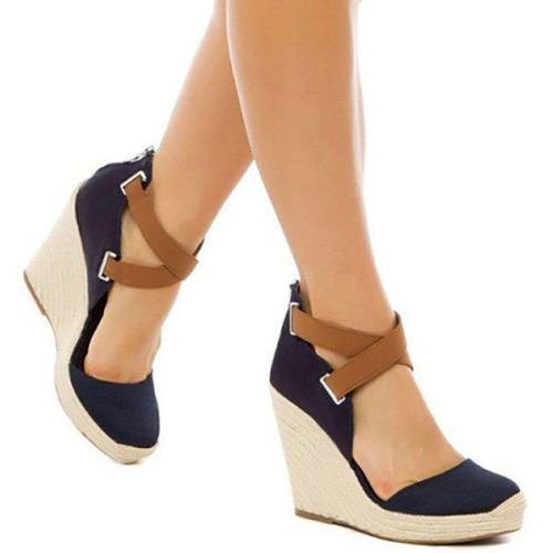 Women Wedge Sandals Casual Sexy Bandage Plus Size Shoes