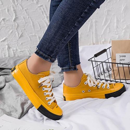 Fashion Lace-Up Non-slip Canvas Sneakers