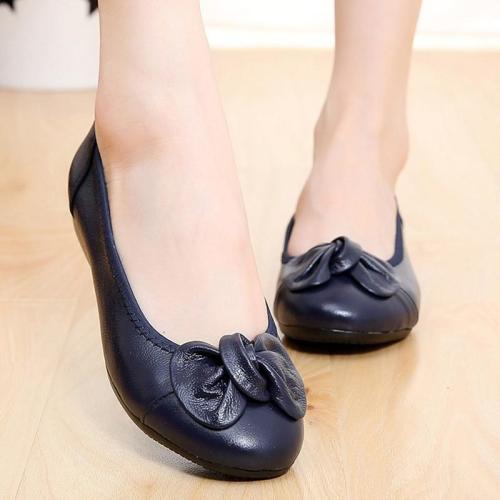2021 Genuine Leather Mother Ballet Flats New Handmade Shoes Women Loafers Soft Moccasins Women Slipony Flats Shoes Zapatos Mujer