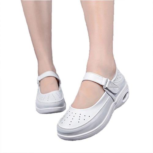 NEW 2020 Summer Hollow out design Casual shoes white wedge heels breathable anti-skid air cushion pregnant women's shes