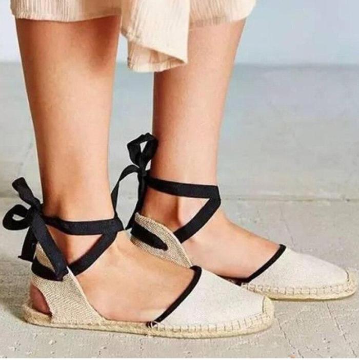 Tienda Soludos Espadrilles Shoes 2020 Summer Women's Strappy Off-duty Days Outsole Women Flats Gladiator Gingham Ankle Strap