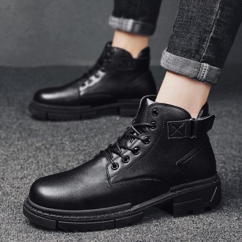 2020 Autumn and Winter Men's British Retro Martin Boots In The Non-slip Boots with Black Trend Men's Boots