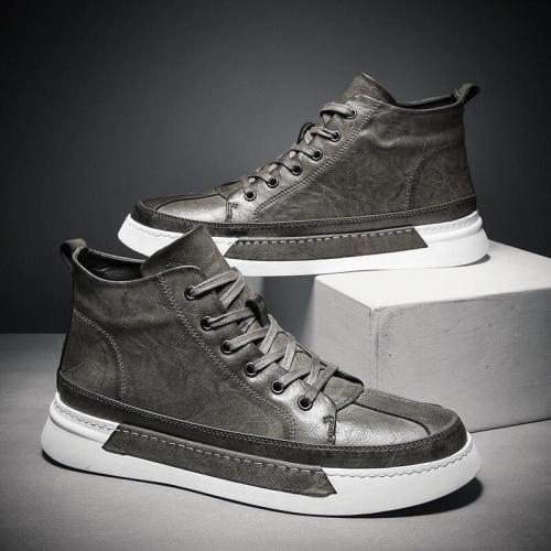 2020 Winter Fashion Leather High Top Sneakers Men Shoes Winter Warm Casual classic Comfortable Male Footwear