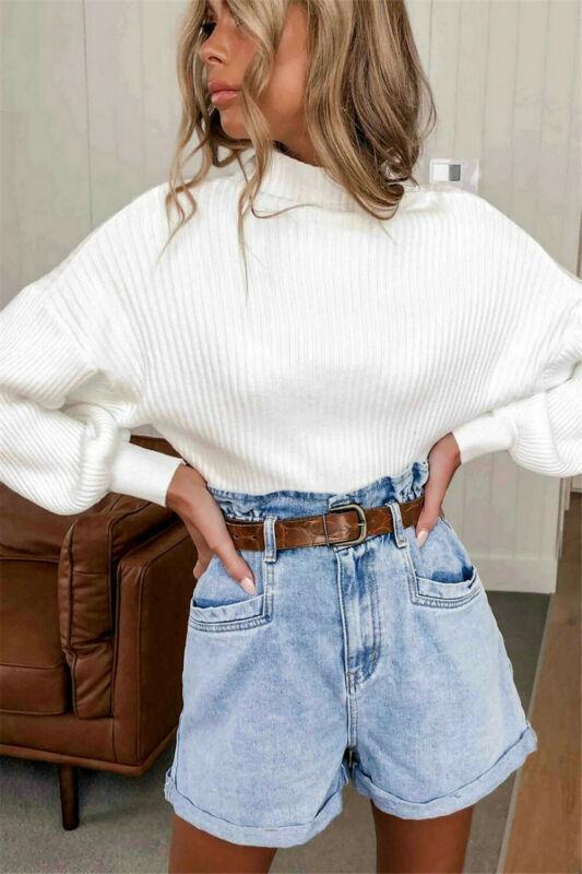 High Quality Fashion Casual Women's Clothing Female Solid Color Turtleneck Long Sleeved Knitted Sweater Women Soft Pullovers