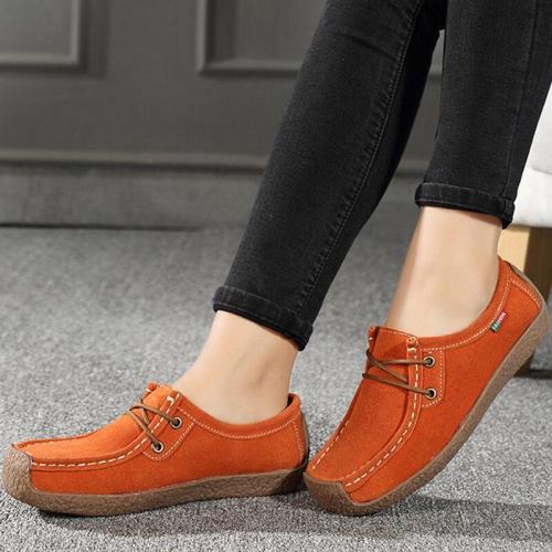 Summer  Women shoes loafers 2019 New fashion comfortable flats women shoes solid lace-up square Toe shoes woman zapatillas mujer