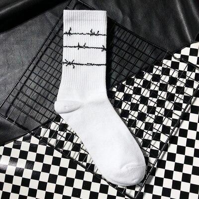 Original design barbed wire pattern men and women socks trend fashion street hip hop style cool unique socks