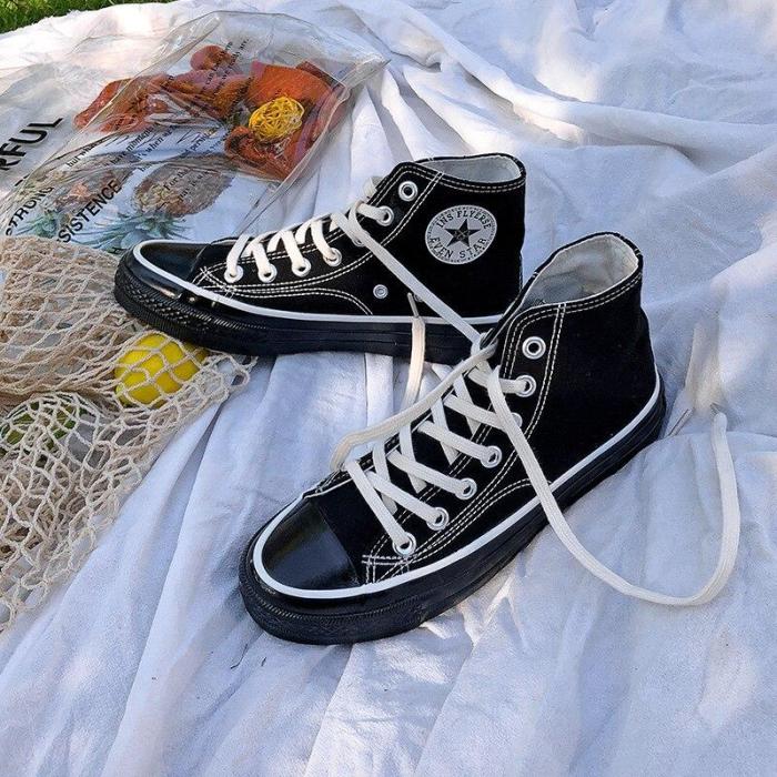 High Quality Classic Women Canvas Shoes 2020 new autumn High Top Flats Women Vulcanized Shoes Factory Outlet Female Casual Shoes