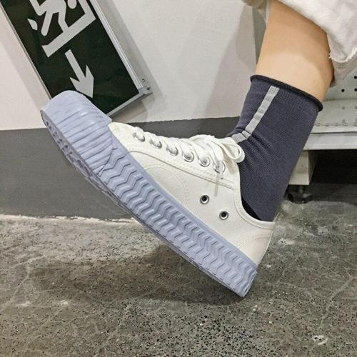 Casual Canvas Shoes Women Summer Sneaker Lace Up Ladies Walking Flats Shoes Woman White Sneakers New Fashion Shoes for Women