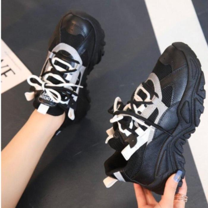 2020 Autumn Women Fashion Sneakers New Designers Chunky Platform Sneaker Woman Mesh Breathable Casual Shoes Tenis Basket Female