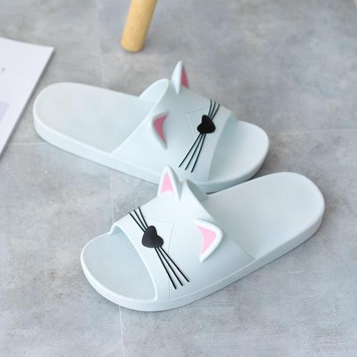 2020 Women Slippers Flat Couples Home Cat Ear Design Cartoon Animation Ladies Casual Female Shoes Women 's Footwear Big Size