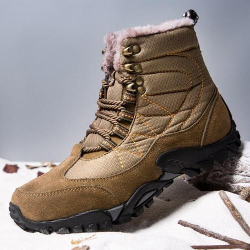 Winter Warm Fur Snow Boots Male Shoes For Men Adult Fashion Cow Suede Walking Work Safety Ankle Footwear Sneakers 2020 New
