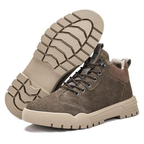 Winter Fur Warm Outdoor Boots Men Shoes Male Adult Casual Ankle Rubber Anti-Skidding Boots Men work Shoes Tooling Shoes