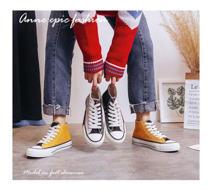 Casual Shoes Women Sneakers High Top Canvas Shoes Woman Sneakers Women Vulcanized Shoes 44 zapatillas mujer plataforma 2020