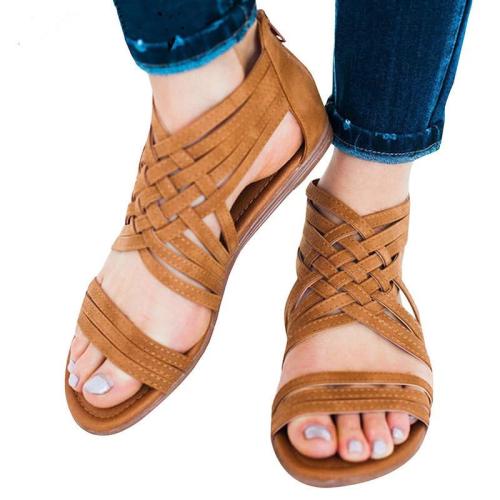 Women Sandals 2021 Gladiator Sandals For Women Summer Shoes Plus Size Rome Beach Sandalias Mujer Low Heel Wedges Shoes Female