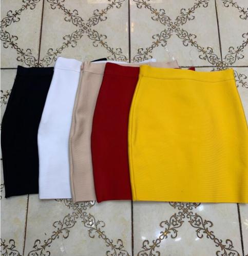 Wholesale Free Shipping Candy Color Sexy Mini Bandage Skirt 2020 Designer Pencil Skirt Faldas 43cm