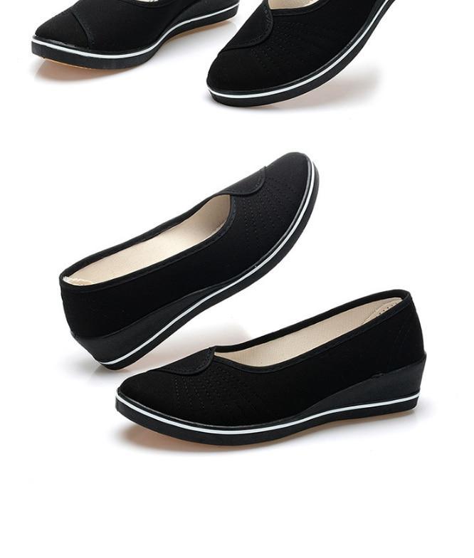 Flats women shoes platform shallow cotton nurse shoes soft non-slip casual style slip-on female shoes big size 4-9 flats