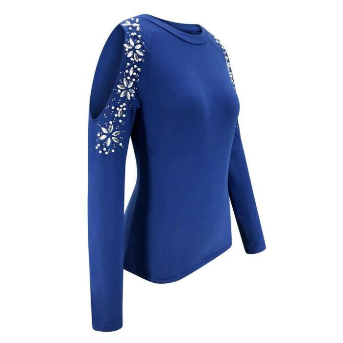 2020 Spring Winter Fashion Women O Neck Sweater Ladies Knitted Ribbed Sequined Polka Dots Mesh Long Sleeve Jumper Top Sweater