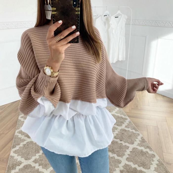 High Quality Fashion Casual Women's Clothing Female Solid Color O-Neck Long Sleeved Knitted Sweater Women Soft Pullovers new