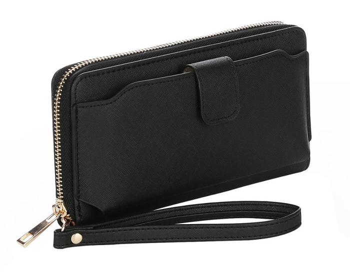 Women Wristlet Wallet Purse with Cell Phone Holder RFID Blocking bag