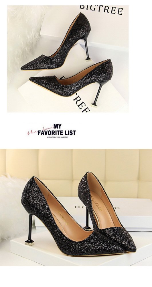 Luxury Brand Fashion Design Elegant Party Wedding Bling Women Pumps Lady Female New Pointed High Heels Shoes Plus Size G0017