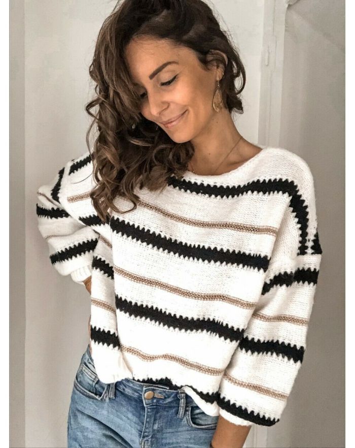 Hot 2020 Fashion Women Sweaters Autumn Casual Clothes Long Sleeve Knitwear Jumper Knitted Sweater Loose Pullover Coat Outwear