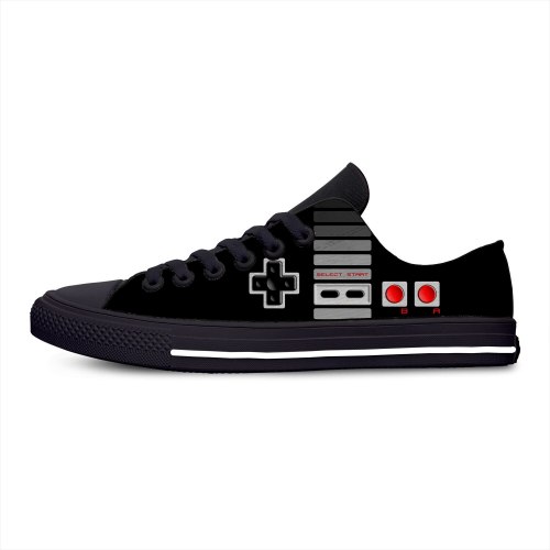Men's Casual Shoes Classic Controller Video Game Console Gamer Funny Canvas Shoes Low Top Lightweight Breathable Men Women