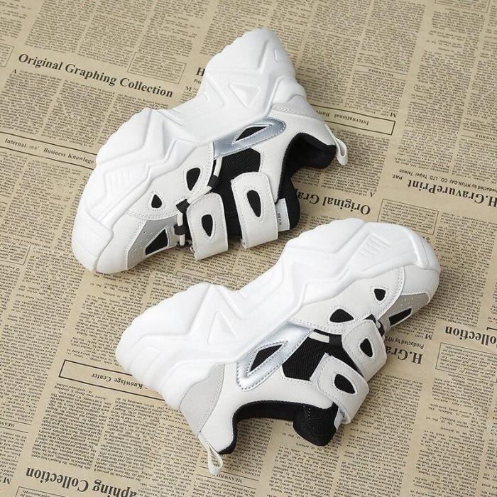 Women Platform Sneakers 2020 Autumn Fashion Brand Casual Shoes Chunky 7cm Vulcanized Shoes Woman Thick Soled Trainers Ladies