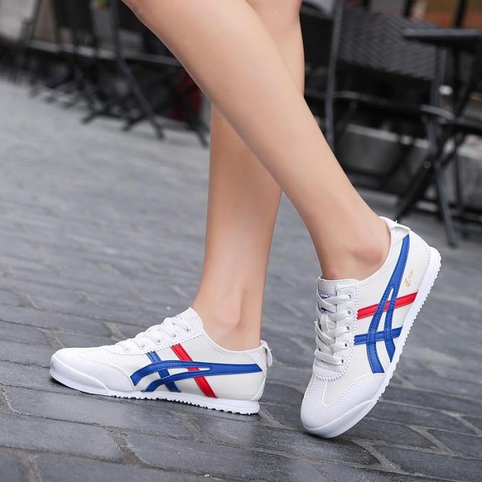 Couple models Onitsuka Agan shoes White canvas shoes Beige Ahgan shoes Red rest shoes Men and women non-slip sneakers Tide