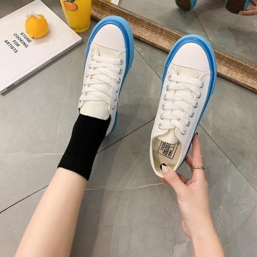 Fashion Flat Canvas Shoes Chunky Sneakers Tenis Female Platform Ulzzang Designers Woman Ladies Sports Casual Shoes 2021 Autumn