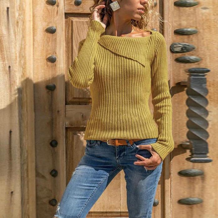 Retro Rrregular Stylish Women Casual Long Sleeve Knitted Warme Pullover Loose Sweater Jumper Tops Coat Jacket Knitwear Outwear