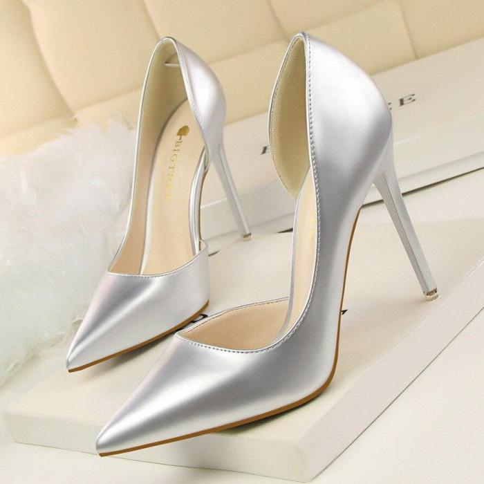 New Elegant Silk Women Pumps Sexy Wedding Party High Heels Wedding Pumps Fashion Pointed Toe High Heels Shoes G0089