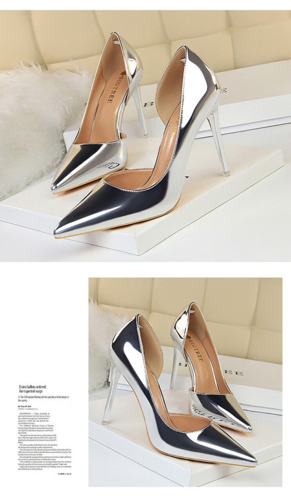 2019 New High Heels Shoes Women Pumps Stiletto Ladies Fashion Pumps Patent Leather Bridal Gift Wedding Shoe G0005